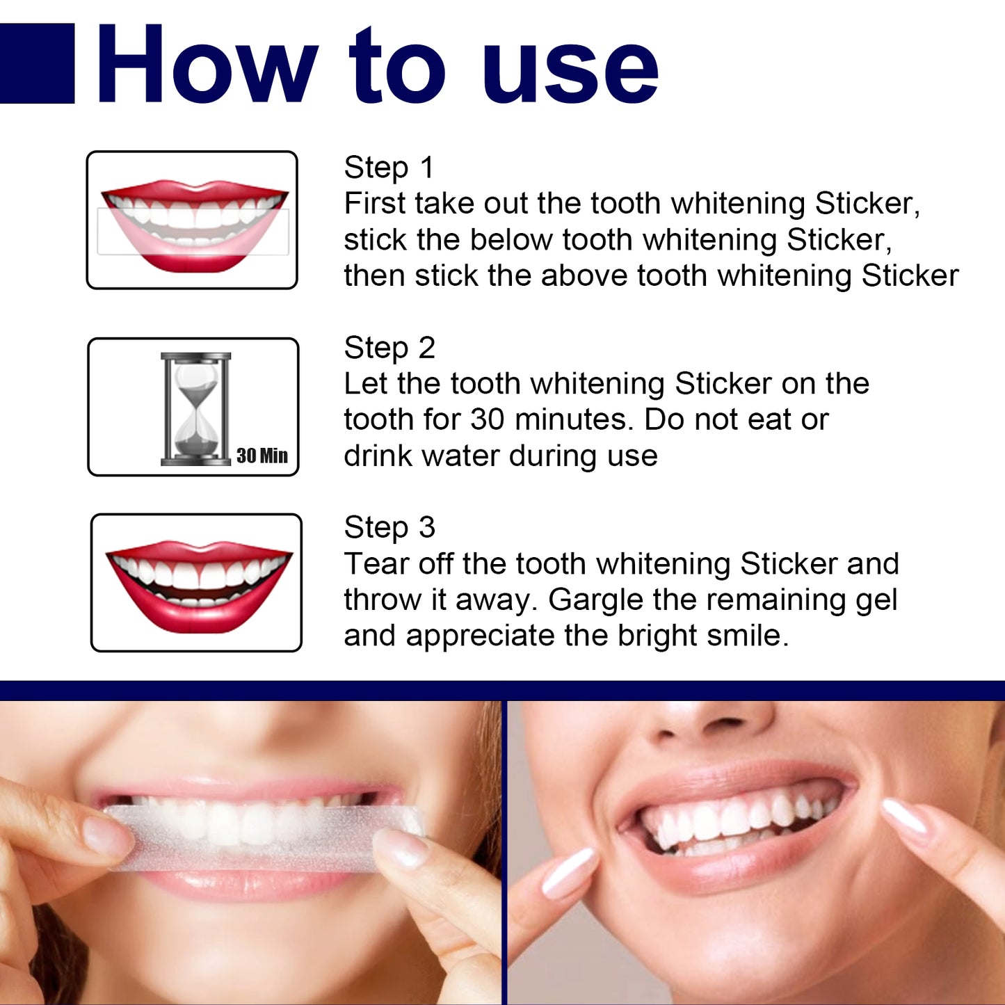 Whitening Tooth Patch, Care Tooth Remove Stains Brightening White Teeth Clean Tooth Patch