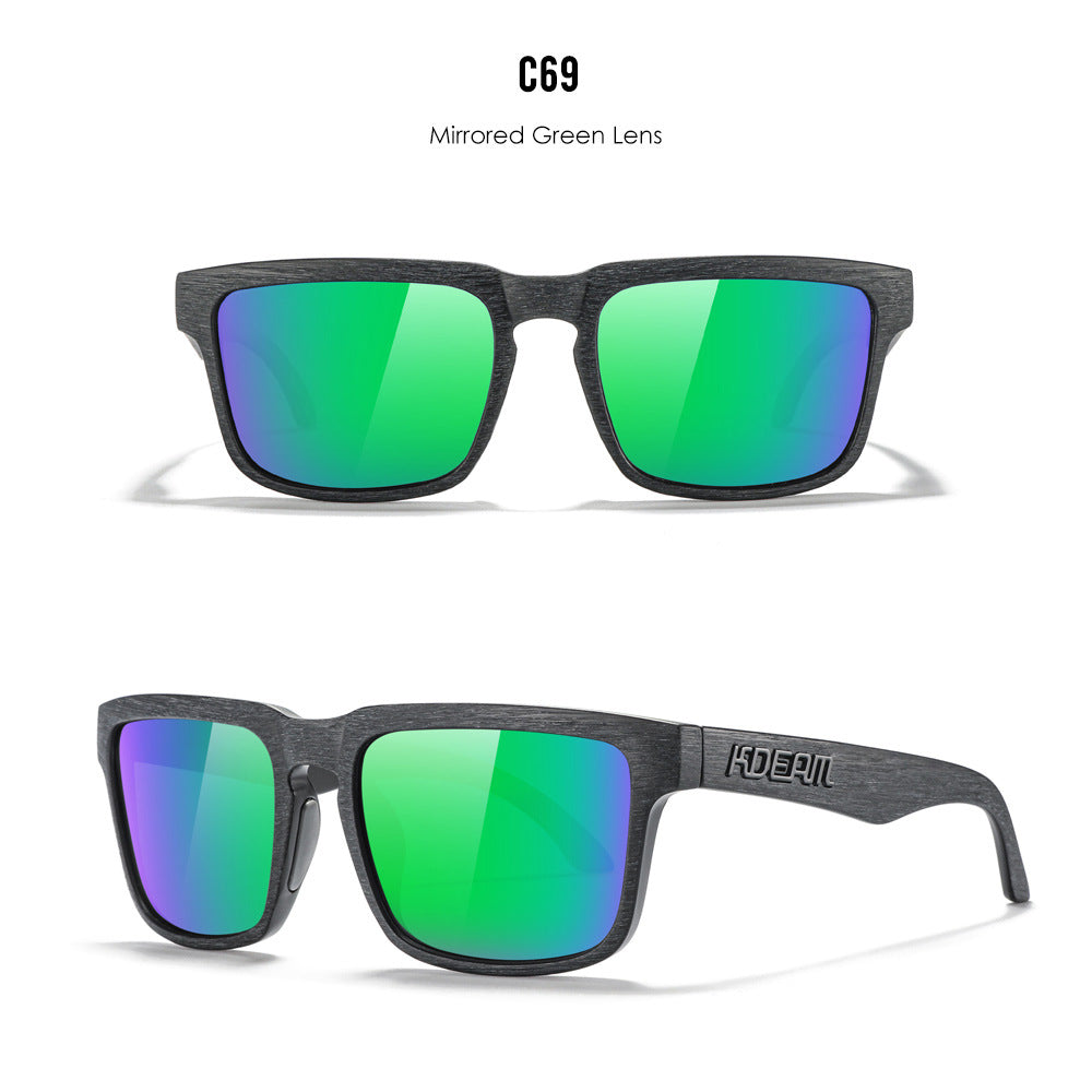 Classic polarized sunglasses for men and women ultra light driving glasses colorful real film sunglasses