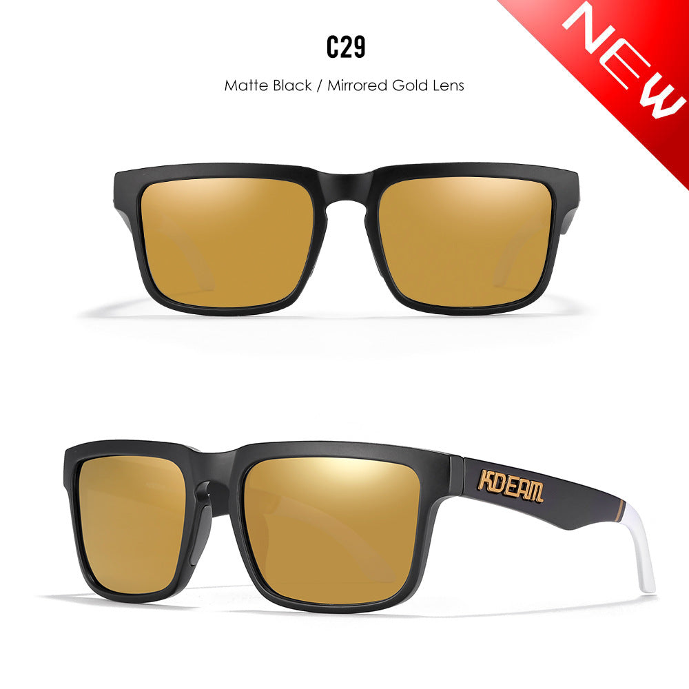 Classic polarized sunglasses for men and women ultra light driving glasses colorful real film sunglasses