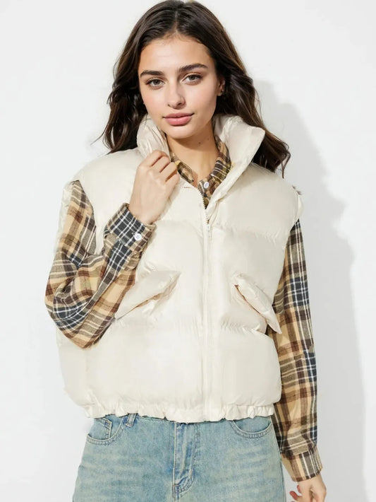 Autumn and winter trendy women's clothing new fashion versatile cotton jacket vest